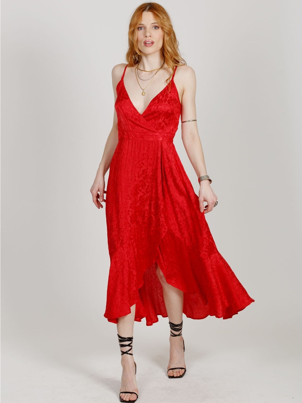Band of the Free Ruby Red Wrap Dress